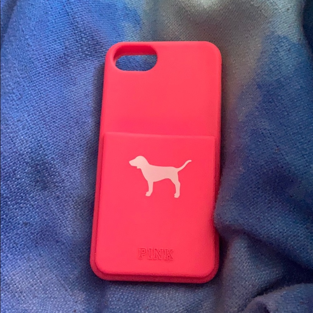 Pink iPhone 6s case with card holder